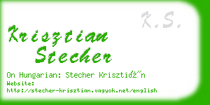 krisztian stecher business card